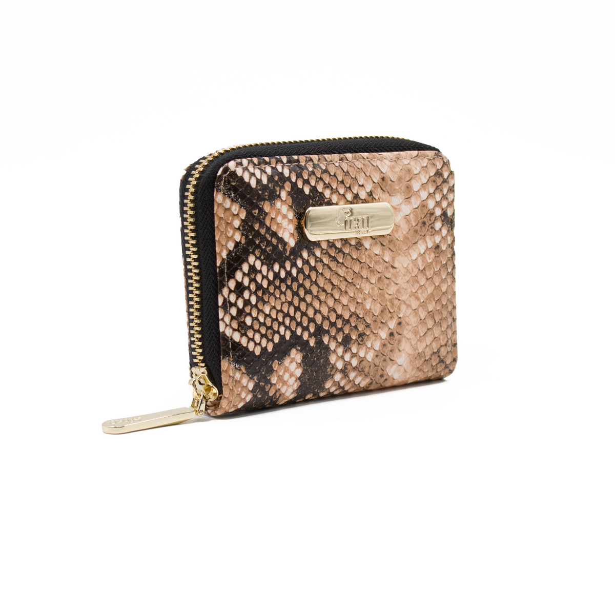 Monedero para mujer Dulce color beige víbora