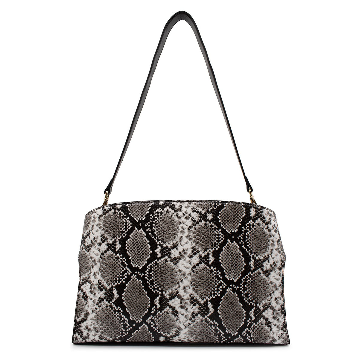 Bolsa para mujer Kenia color blanco y negro víbora