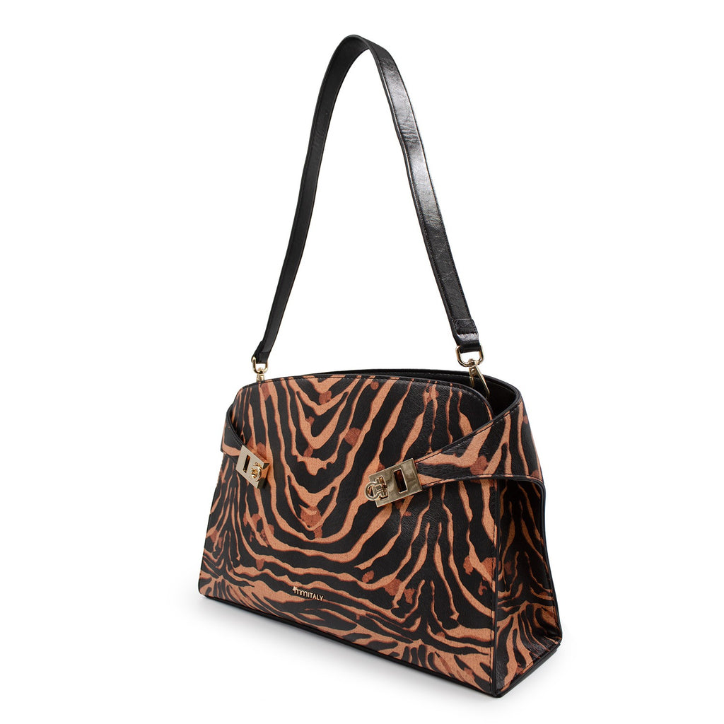 Bolsa para mujer Kenia color negro y café tigre