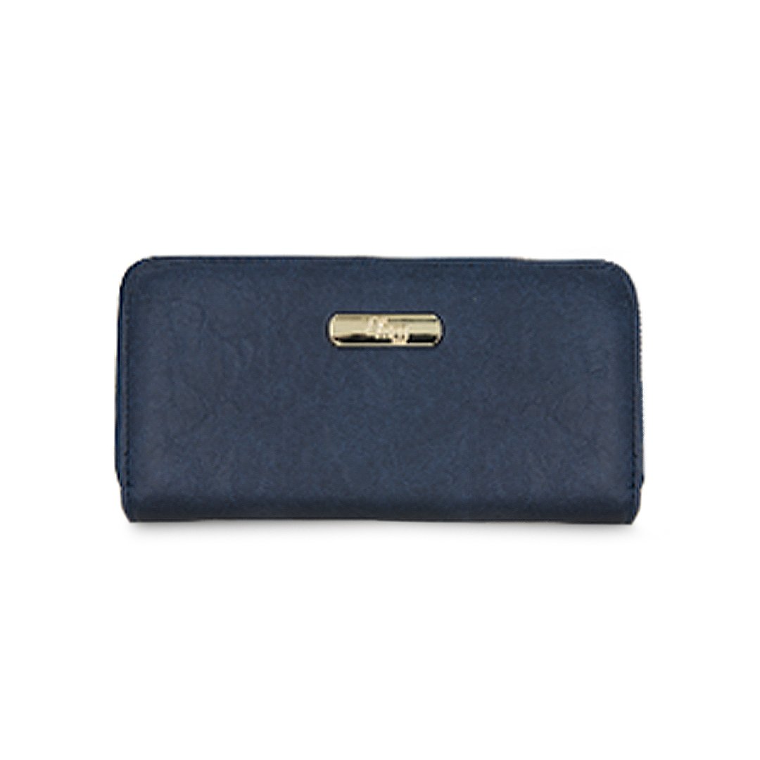 Cartera para mujer Mireya color azul corrugado