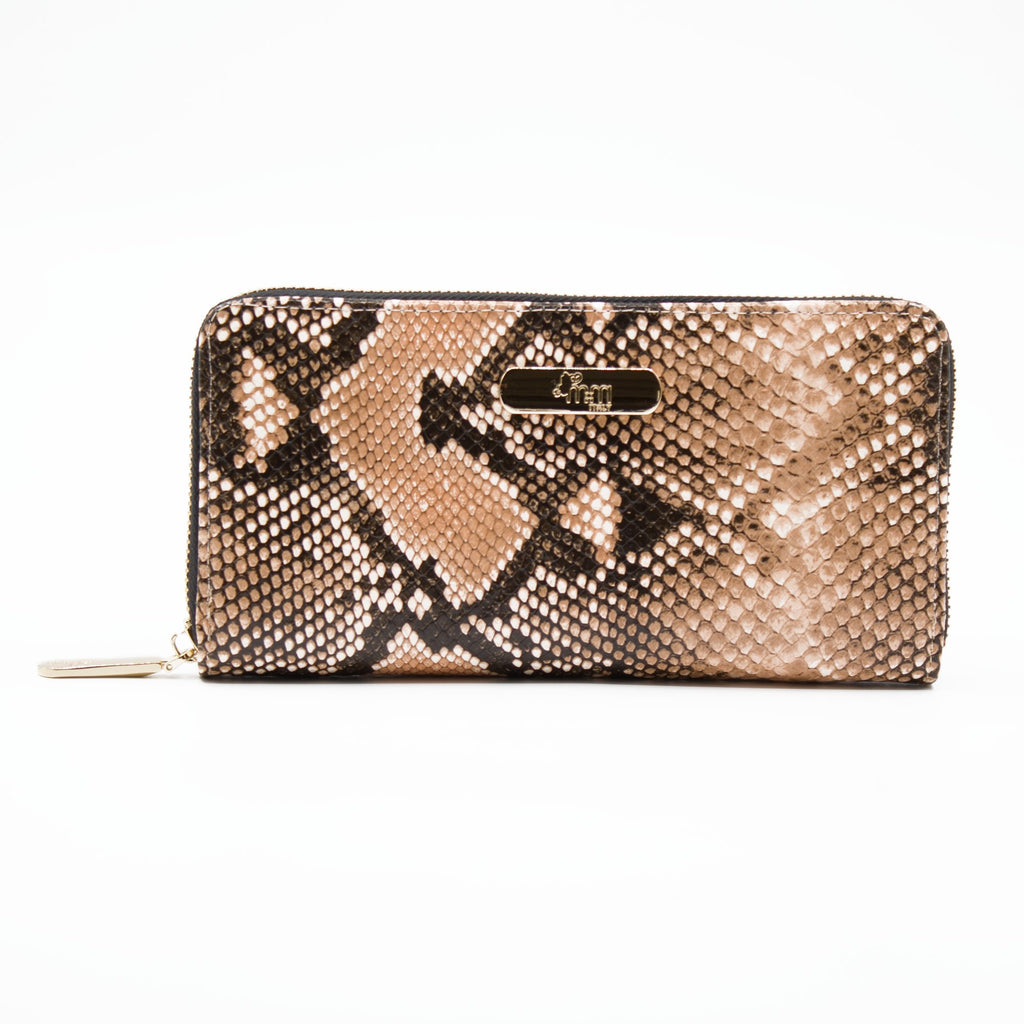 Cartera para mujer Mireya color beige víbora