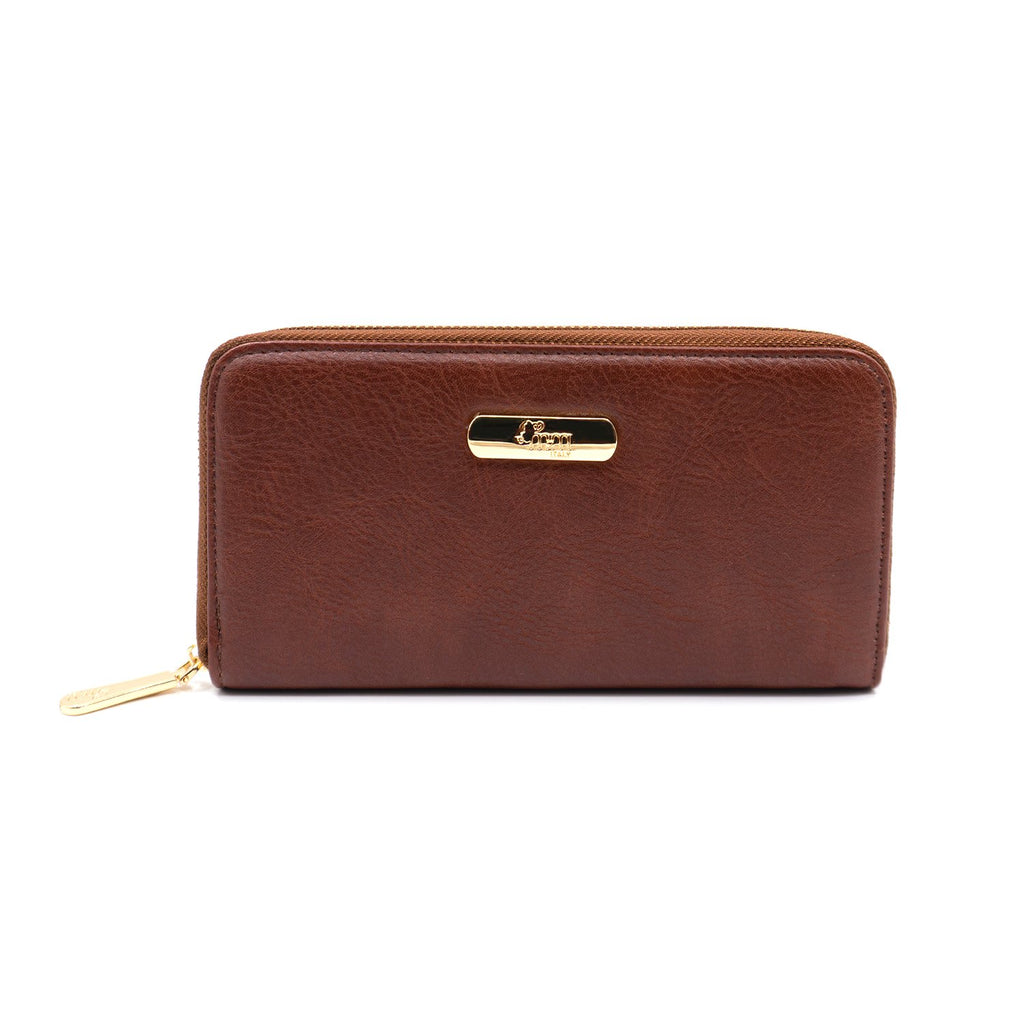 Cartera para mujer Mireya color café corrugado