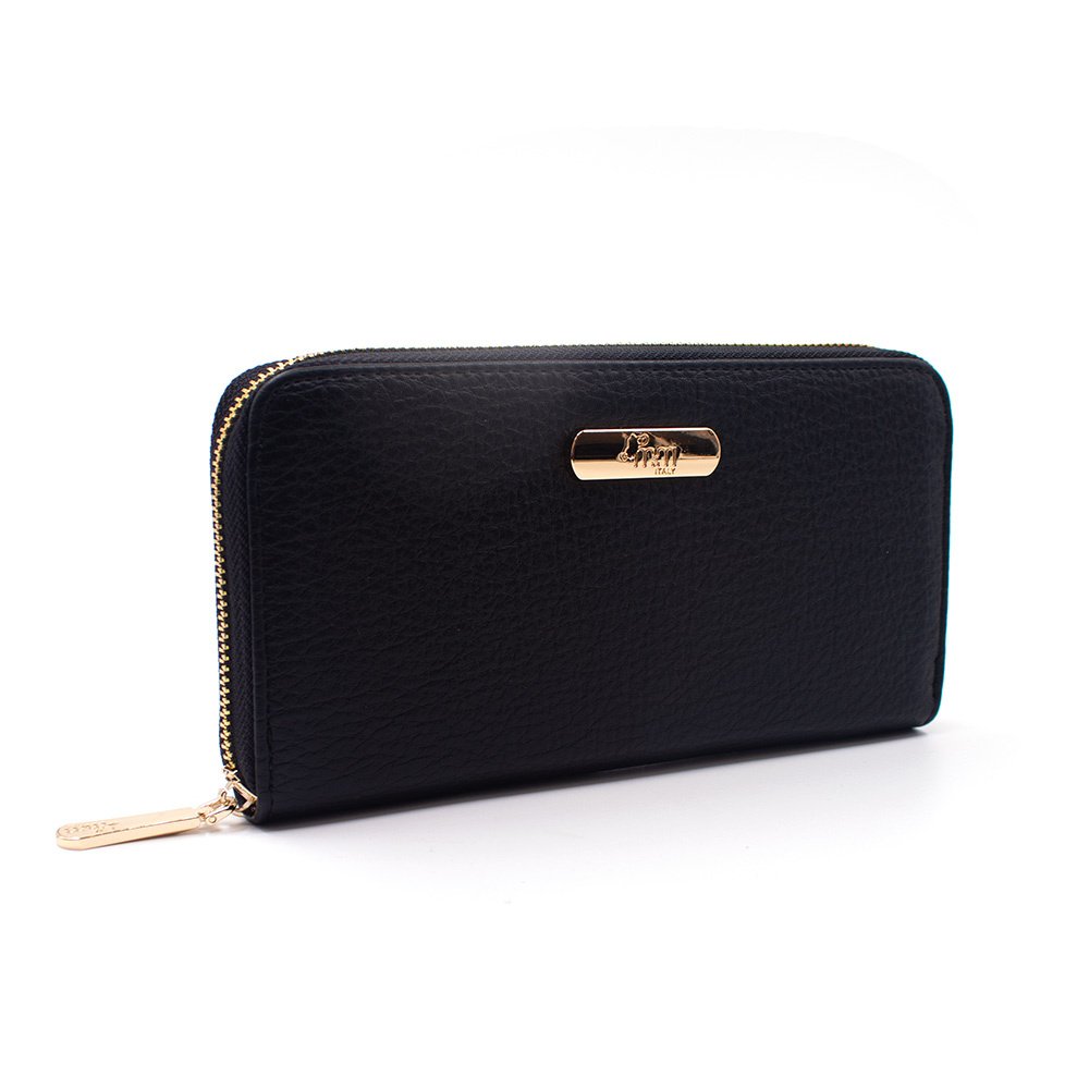 Cartera para mujer Mireya color negro corrugado