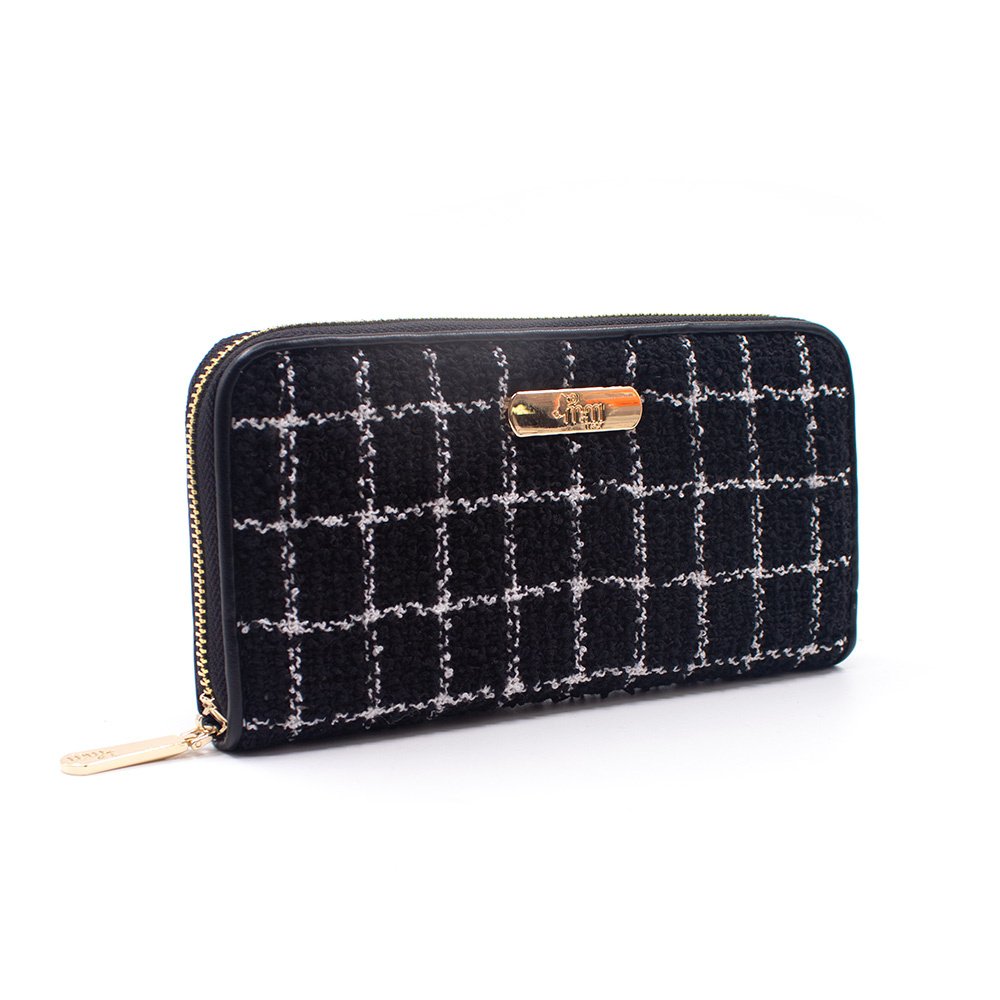 Cartera para mujer Mireya color negro cuadritos