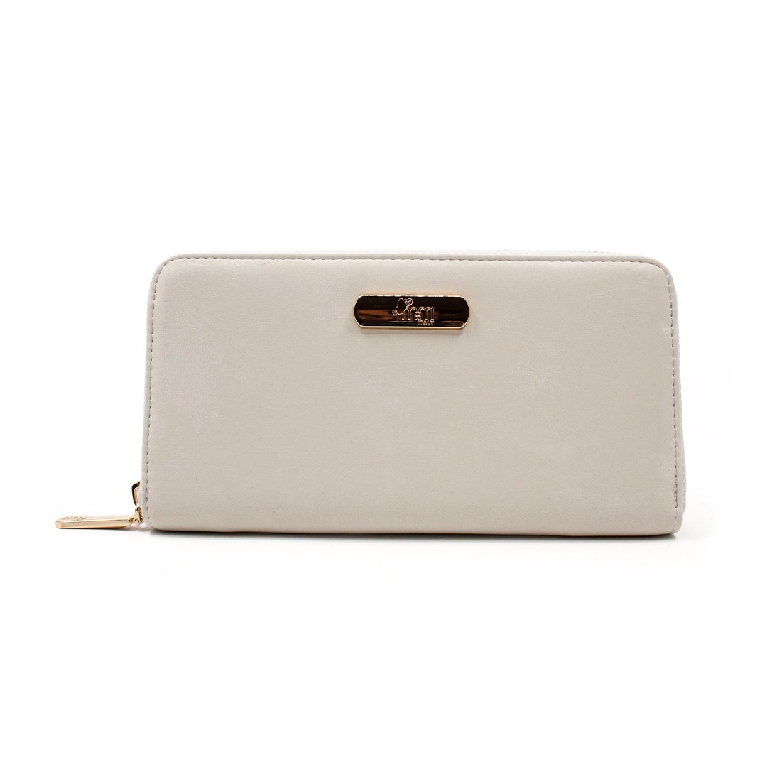 Cartera para mujer Mireya color perla gamuza