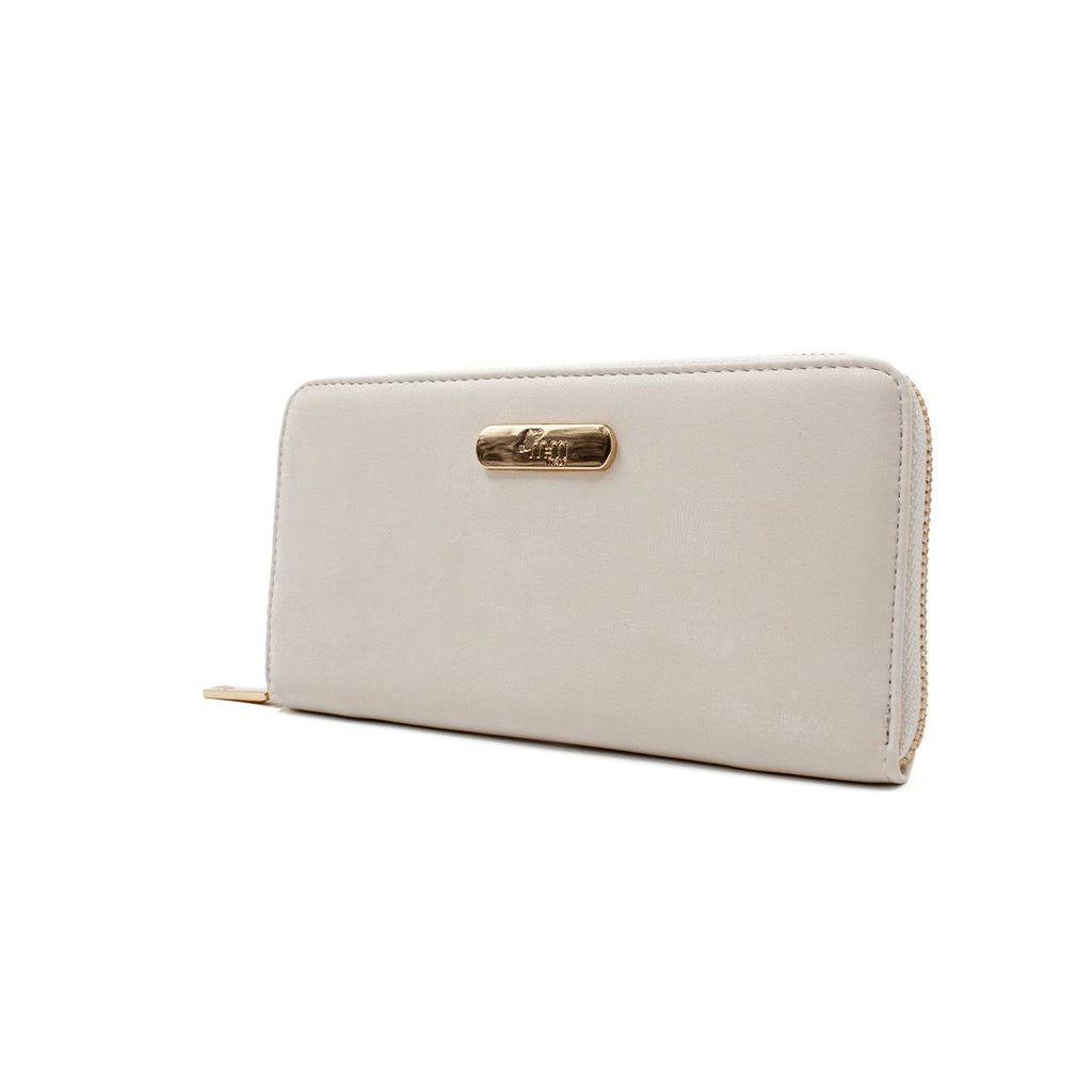 Cartera para mujer Mireya color perla gamuza