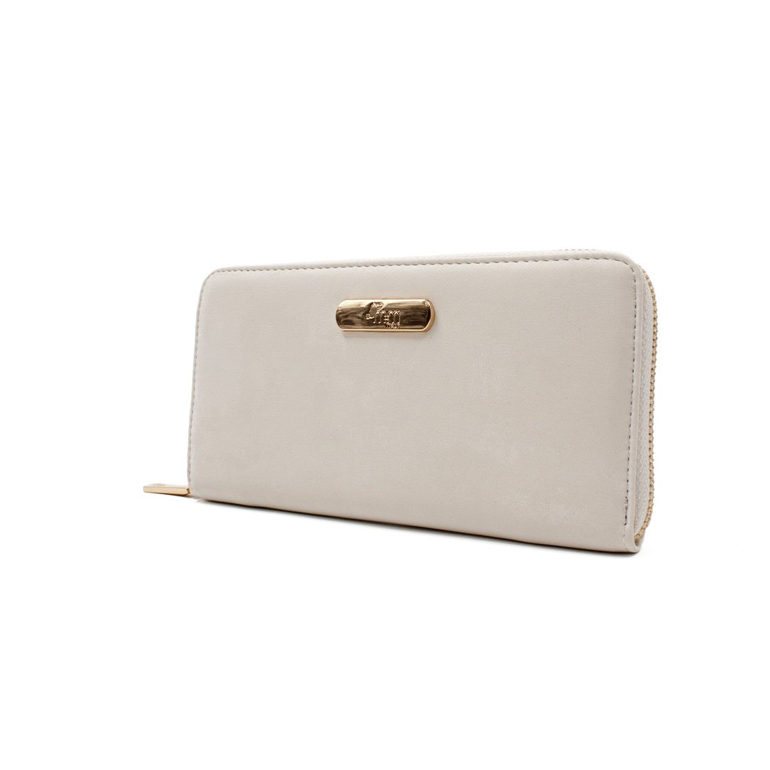 Cartera para mujer Mireya color perla gamuza