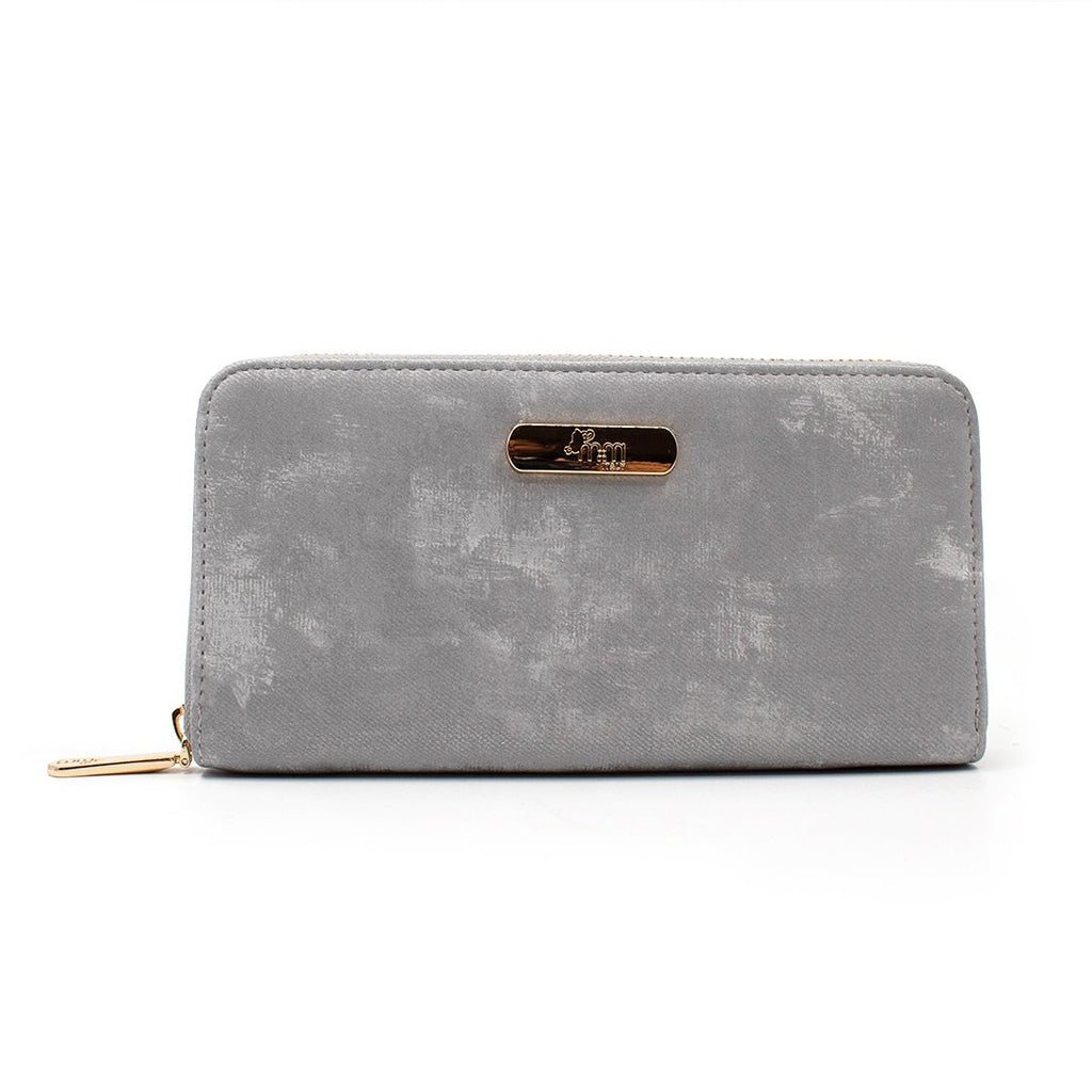 Cartera para mujer Mireya color plateado gamuza
