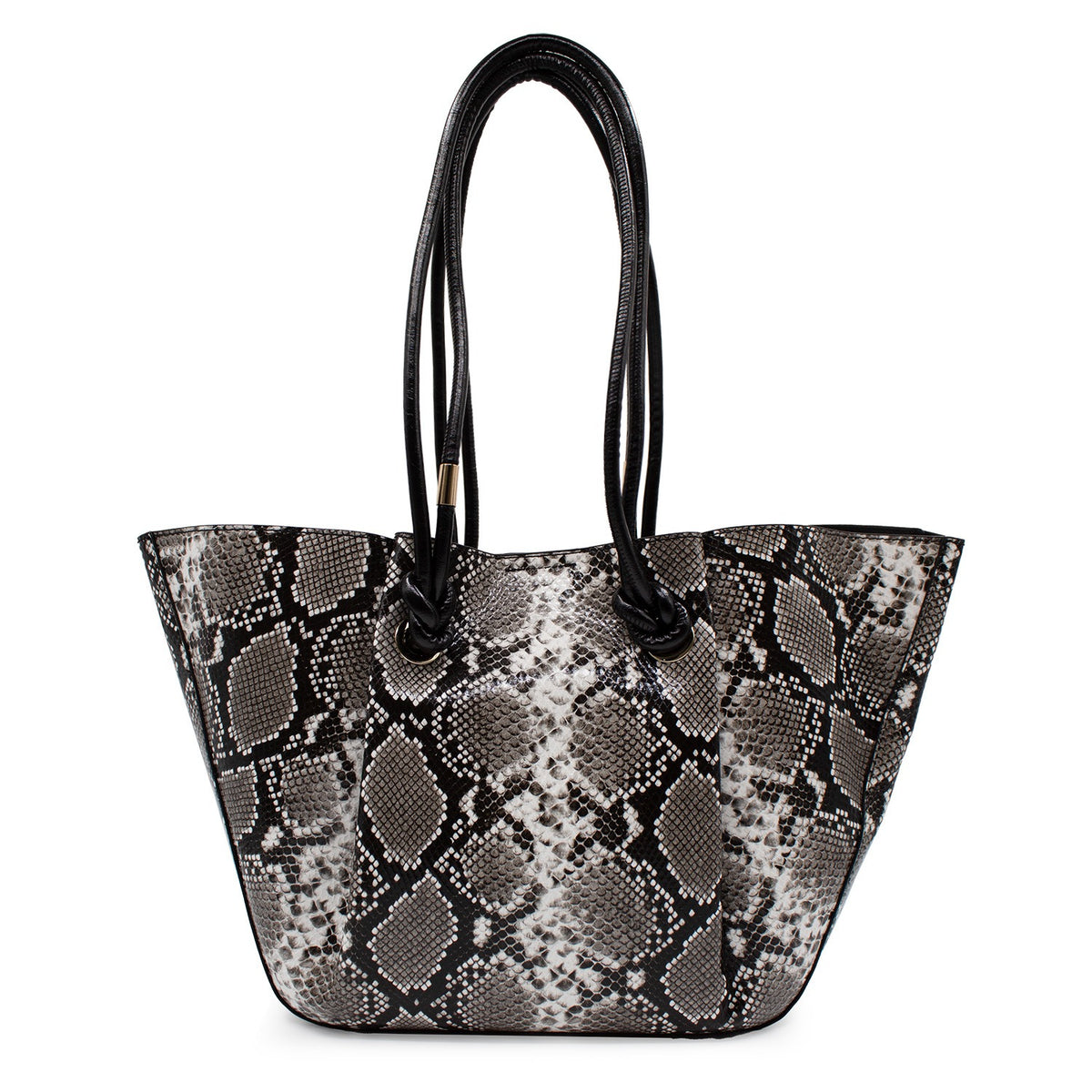 Bolsa para mujer Tánger color blanco y negro víbora